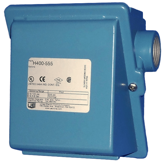 United Electric Pressure Switch, 400 Series Type H400 Models 550 to 555